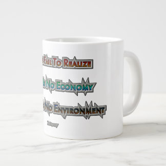 Taza De Café Gigante Economía vs Medio Ambiente
