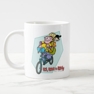 Taza De Café Gigante Ed, Edd, y Eddy en una bicicleta