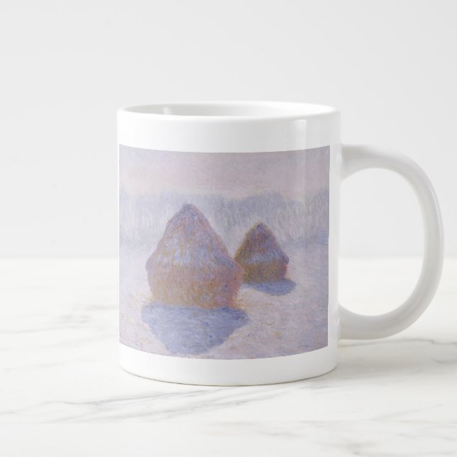 Taza De Café Gigante Efecto de los Haystacks de Claude Monet el | de la (Derecha)