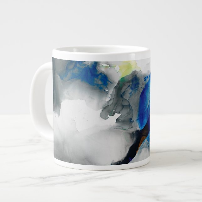 Taza De Café Gigante Efímero - Azul y Gris (Izquierda)