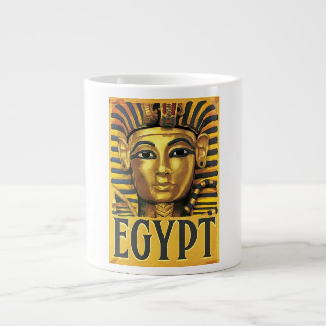 Taza De Café Gigante Egipto -Tutankamón (Frente)