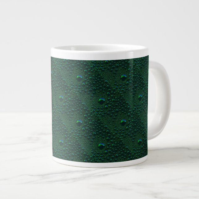 Taza De Café Gigante El agua cae sobre el Metalizado verde (Derecha)