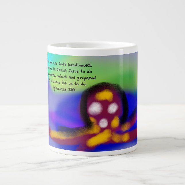 Taza De Café Gigante el amor de jesus trabajo (Frente)