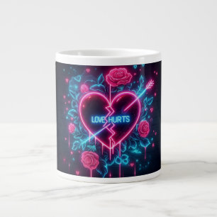 Taza De Café Gigante El amor el día de San Valentín duele el corazón de