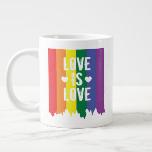 Taza De Café Gigante El amor es amor el orgullo gay arcoiris LGBT