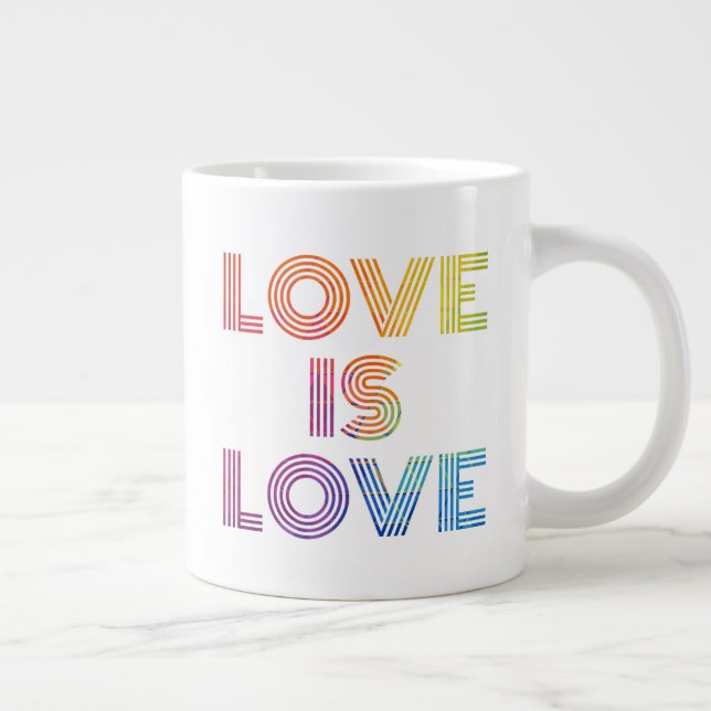Taza De Café Gigante El amor es amor| Tiras modernas (Derecha)