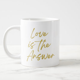 Taza De Café Gigante El amor es la respuesta 20 oz Jumbo Mug