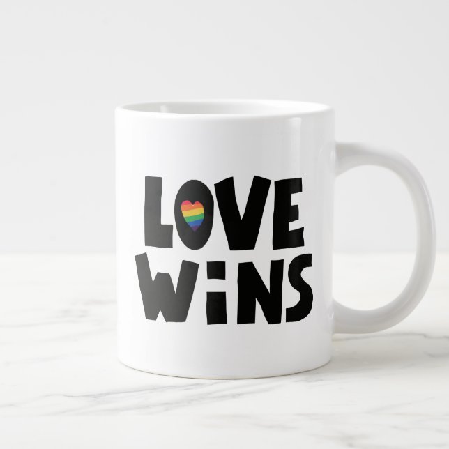 Taza De Café Gigante El amor gana (Derecha)