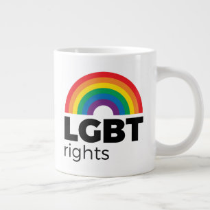 Taza De Café Gigante El arcoiris de los derechos LGBT