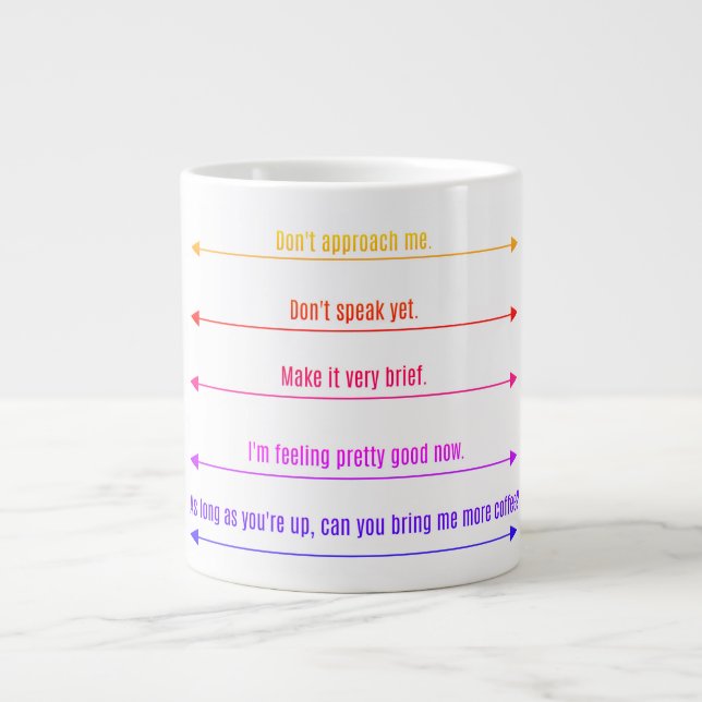Taza De Café Gigante El arcoiris del Melanie Mug Jumbo (Frente)