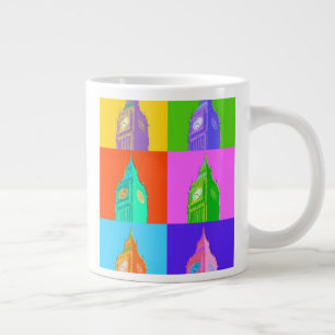 Taza De Café Gigante El arte pop Neon Big Ben