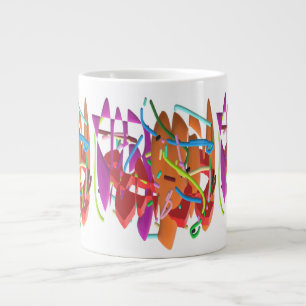 Taza De Café Gigante El arte regular patenta formas entrelazadas modern