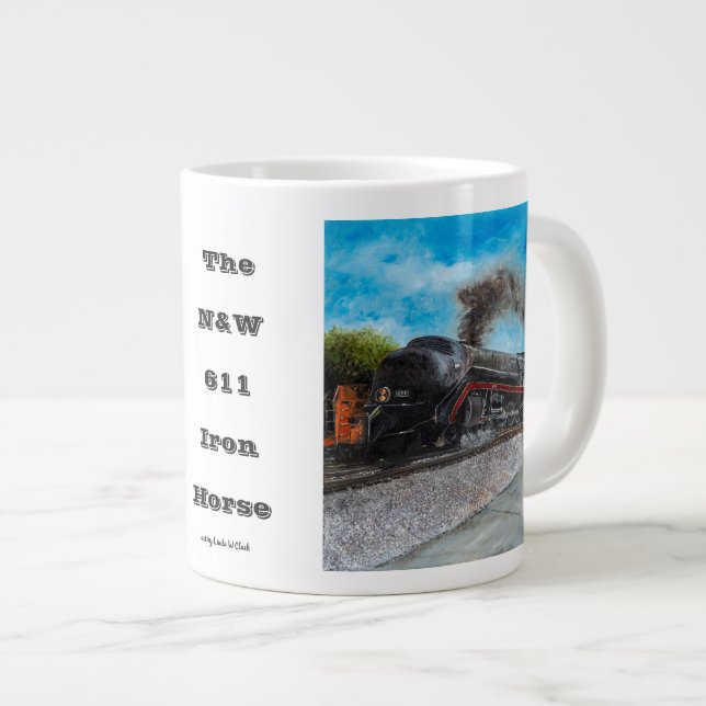 Taza De Café Gigante "El caballo de hierro N&W 611" (Derecha)