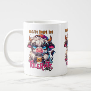 Taza De Café Gigante El Café Me Ayuda a Tolerar a los Idiotas