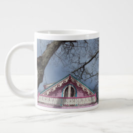 Taza De Café Gigante El cielo dramático de la cabaña rosada - Viñedo de