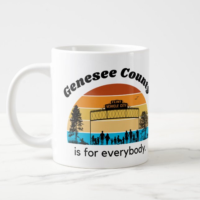 Taza De Café Gigante El condado de Genesee es ideal para el Jumbo Mug (Izquierda)