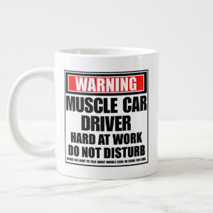 Taza De Café Gigante El Conductor Del Músculo De Advertencia Con Duro E