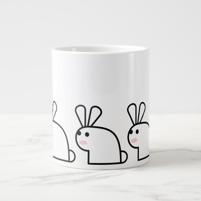 Taza De Café Gigante El conejo blanco (multi) (Frente)