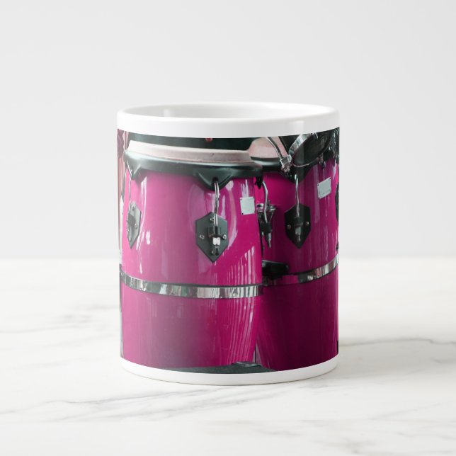 Taza De Café Gigante El conga magenta brillante teclea photo.jpg (Frente)