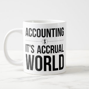 Taza De Café Gigante El considerar él es mundo de la acumulación -