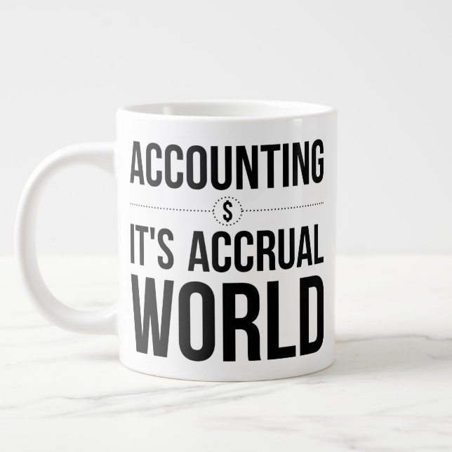 Taza De Café Gigante El considerar él es mundo de la acumulación - (Izquierda)