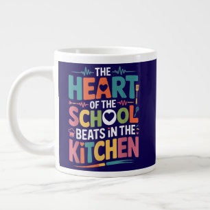 Taza De Café Gigante El Corazón de la Escuela Late en la Cocina