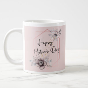 Taza De Café Gigante El día de la madre personaliza la imagen de la flo