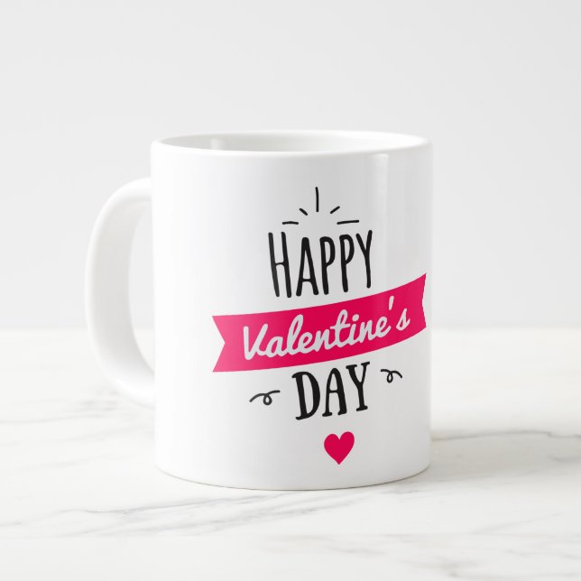 Taza De Café Gigante El día de San Valentín blanco Mugs (Izquierda)