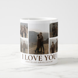 Taza De Café Gigante El día de San Valentín de amor simple elegante par