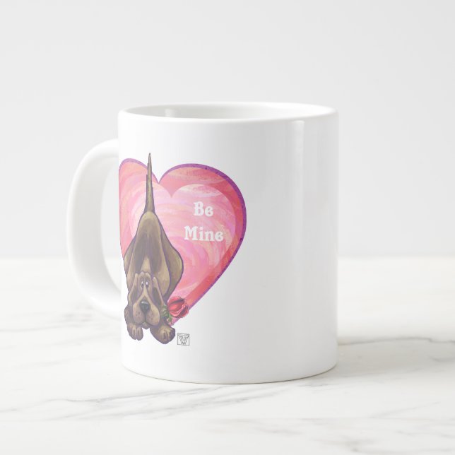 Taza De Café Gigante El día de San Valentín de perro de Hound (Izquierda)