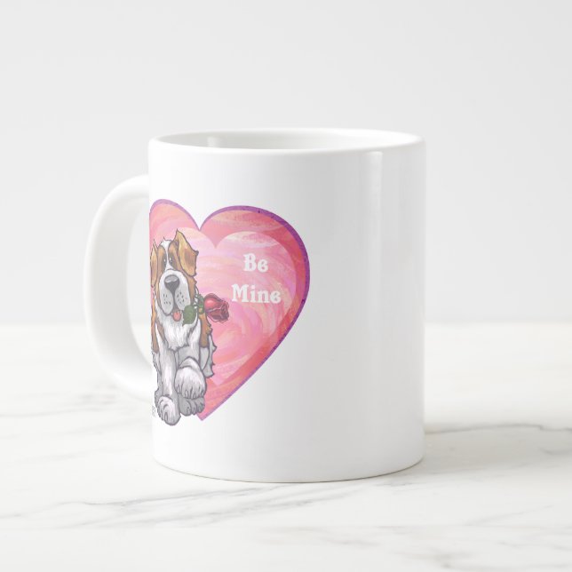Taza De Café Gigante El día de San Valentín de St. Bernard (Izquierda)
