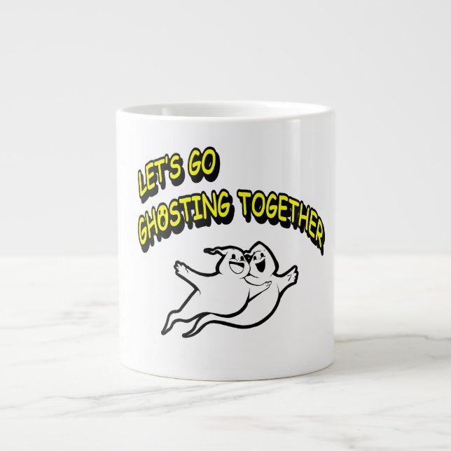 Taza De Café Gigante El día de San Valentín Halloween Ghosting Specialt (Frente)