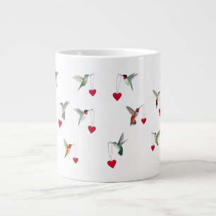 Taza De Café Gigante El día de San Valentín Hummingbirds