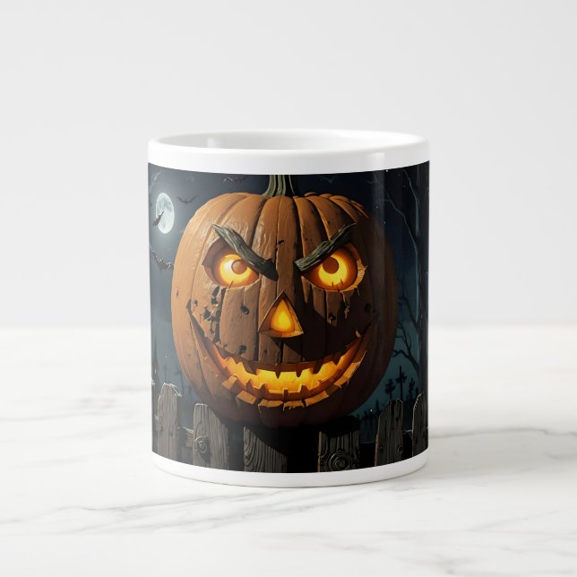 Taza De Café Gigante El diablo Jack O'Lantern (Frente)