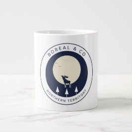 Taza De Café Gigante El distintivo de la montaña de renos del norte sal