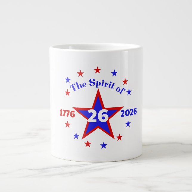 TAZA DE CAFÉ GIGANTE EL ESPÍRITU DE 26 - SEMIQUINCENTENCIAL (Frente)
