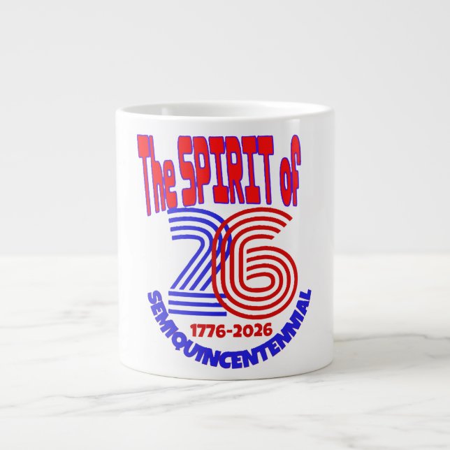 TAZA DE CAFÉ GIGANTE EL ESPÍRITU DE 26 - SEMIQUINCENTENCIAL (Frente)