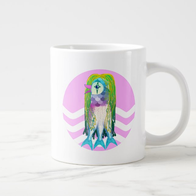 Taza De Café Gigante El espíritu de curación de los japoneses amabie (Derecha)