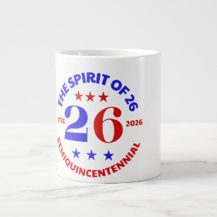 TAZA DE CAFÉ GIGANTE EL ESPÍRITU DEL 26 - SEMICENTENARIO