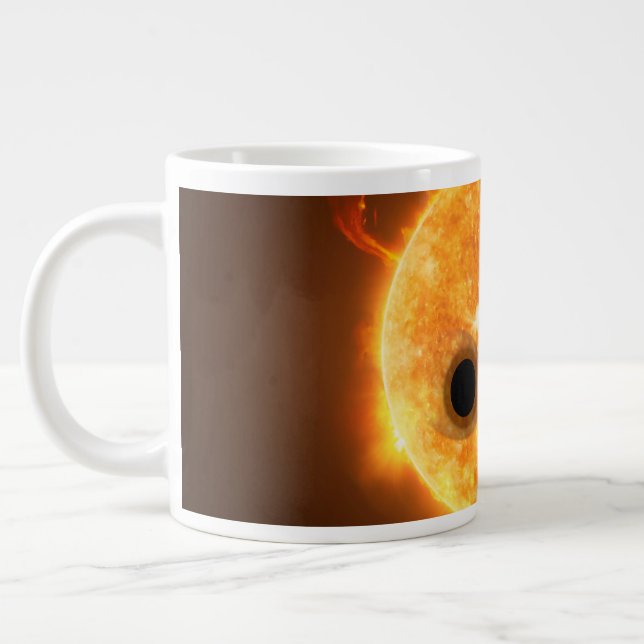 Taza De Café Gigante El Exoplanet Wasp-107b Es Gigante De Gas (Izquierda)