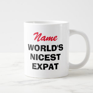 Taza De Café Gigante El expatriado más amable del mundo divertido tamañ