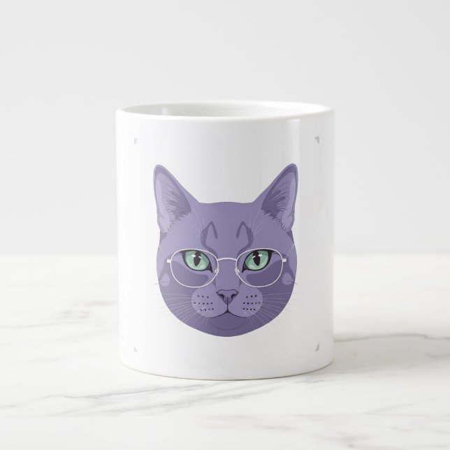 Taza De Café Gigante El gato maestro zen (Frente)