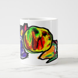 Taza De Café Gigante El gato negro espera el otoño