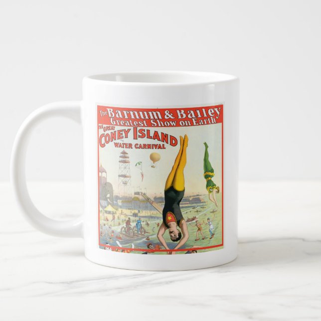 Taza De Café Gigante El Gran Carnaval del Agua de la Isla Coney (Izquierda)