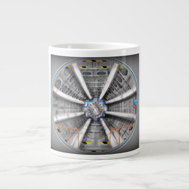 Taza De Café Gigante El gran colisionador de hadrones (Frente)