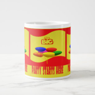 Taza De Café Gigante El gran fiesta empieza aquí para celebrar