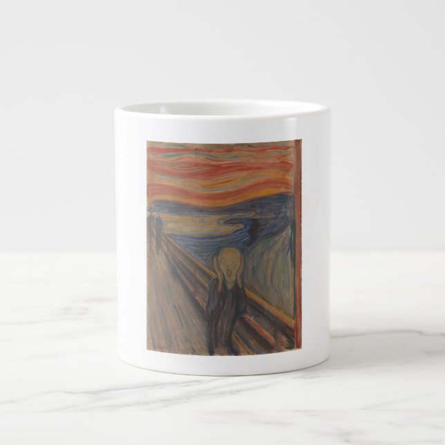 Taza De Café Gigante El grito de la naturaleza de Edvard Munch 1893 (Frente)