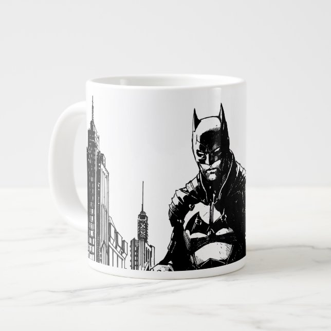 Taza De Café Gigante El Ilustracion del cómic de Batman (Izquierda)