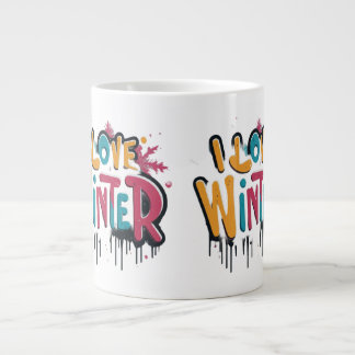 Taza De Café Gigante El invierno extra grande me encanta