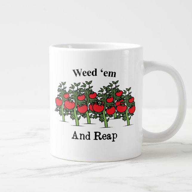Taza De Café Gigante El jardinero los maleza y cosecha graciosas (Derecha)